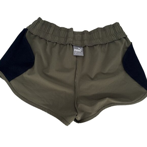 Puma Running Shorts Khaki and rose gold puma Size Small active wear running - Picture 4 of 5
